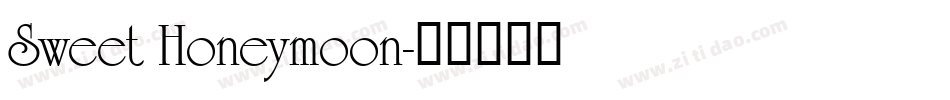 Sweet Honeymoon字体转换